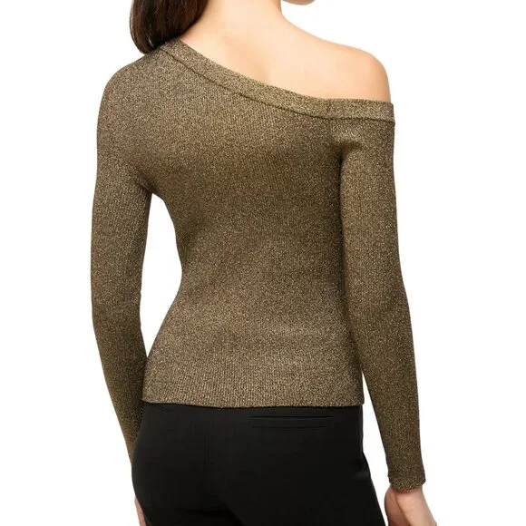 STAUD Craftsman Sweater Color: Metallic Gold - Picture 3 of 8